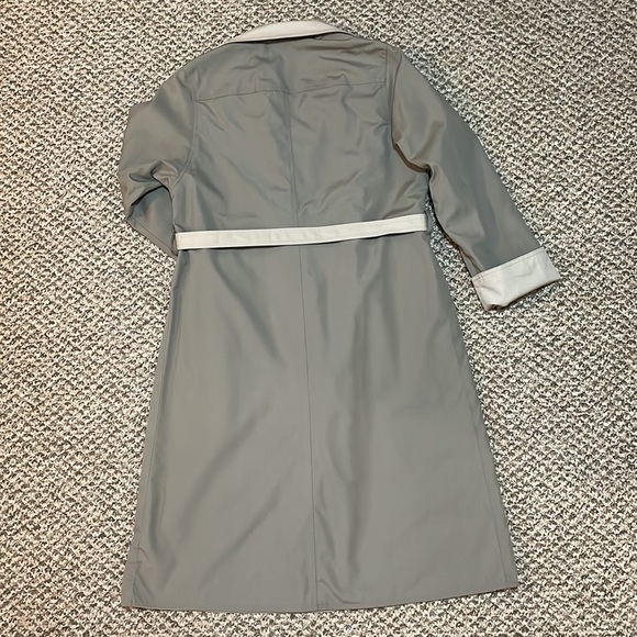 Vintage 90s Rare Forecaster of Boston Reversible Open Front Belted Trench Coat - Picture 4 of 16